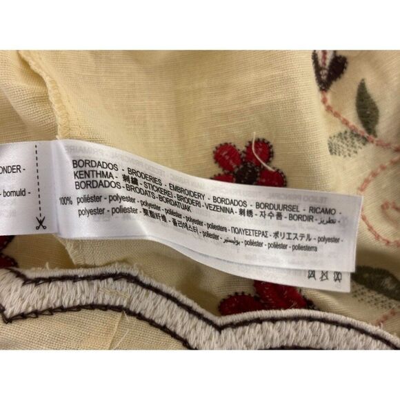 Zara Womens Embroidered Dress Size S Beige Ivory Crochet Floral 6895/003 NWT - Picture 12 of 16